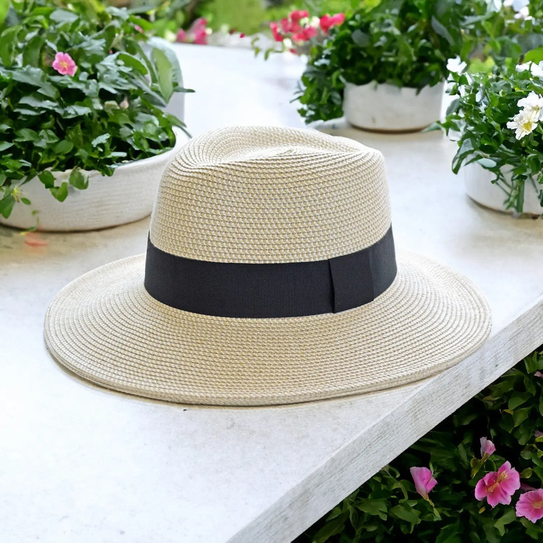 360FIVE Everyday Hat - Yucca Fedora Ivory Sun Hat for Gardening